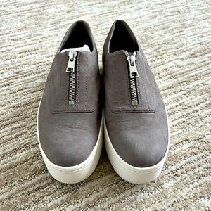 VINCE SNEAKERS GREY W ZIP